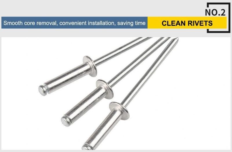 China Manufacturing Wholesale Price High Quality Stainless Steel 304 316 Blind Rivet 2.4mm Pop Rivets Spare Parts Stainless Rivets