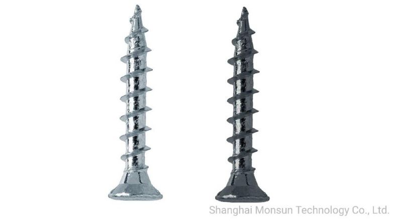 Flat Head Phillips Recessed/Star Drive Tapping Screws/Tornillos for Soft Plastic
