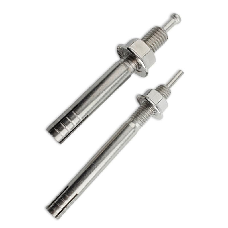 1-1/4" Stainless Steel 304 316 Hammer Drive Anchor Hit Pin Nail Strike Anchor with Flange Nut