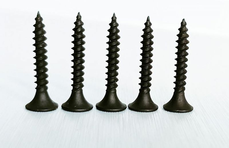 M3.5X25 Black/Grey Phosphated pH Recess Bugle Head Fine Thread Self-Tapping Drywall Screw for Plasterboard