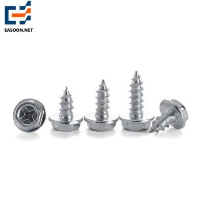 Hex Flange Head Wood Screws Self Tapping Type Machine Screws