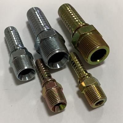 Jic NPT Male Female Stainless Steel 15611 Hose Ferrule Fitting Zinc Plated NPT Thread Hydraulic Hose Fitting