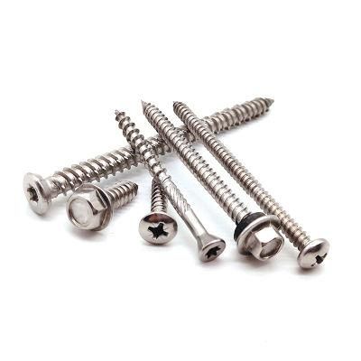 Metal SS304/316 Stainless Steel Hexagon Self Drilling Screw with EPDM Washers Roofing Screw