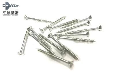 Pozidriv Head Chipboard Screw Double Csk Flat Full Thread C1022 Harden Zinc Plated 4X60mm Chipboard Screw