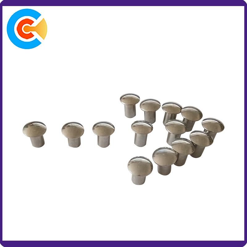 M6 Round Head Steel Galvanized Semi-Tubular Rivet