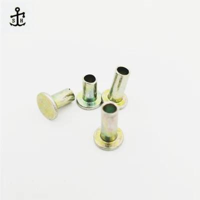 Steel Galvanized DIN 7338 Flat Head Semitubular Rivet Brake and Clutch Lining Rivets for Gift Box