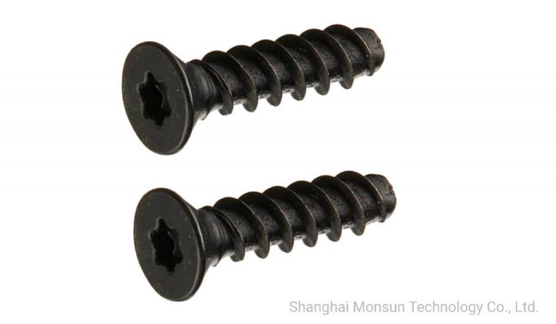 Flat Head Phillips Recessed/Star Drive Tapping Screws/Tornillos for Soft Plastic