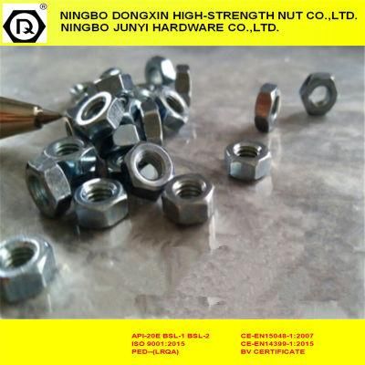 Zinc Plated Fastener DIN934 Hex Nut with Class 6/8/10/12