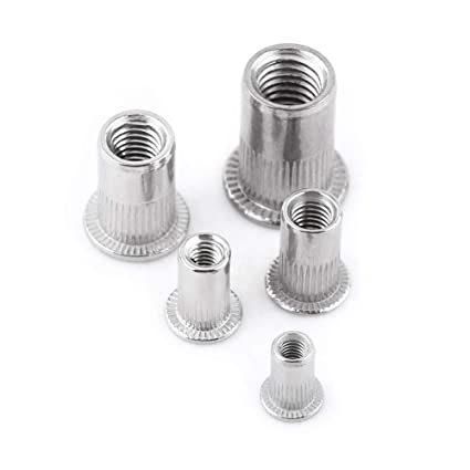 Flat Head Blind M6 Stainless Steel Hollow Rivet Nuts