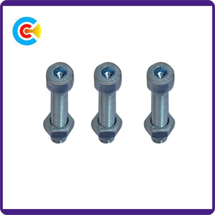 DIN/ANSI/BS/JIS Carbon-Steel/Stainless-Steel Hexagonal Cylindrical Head Double Beam Rod Screws
