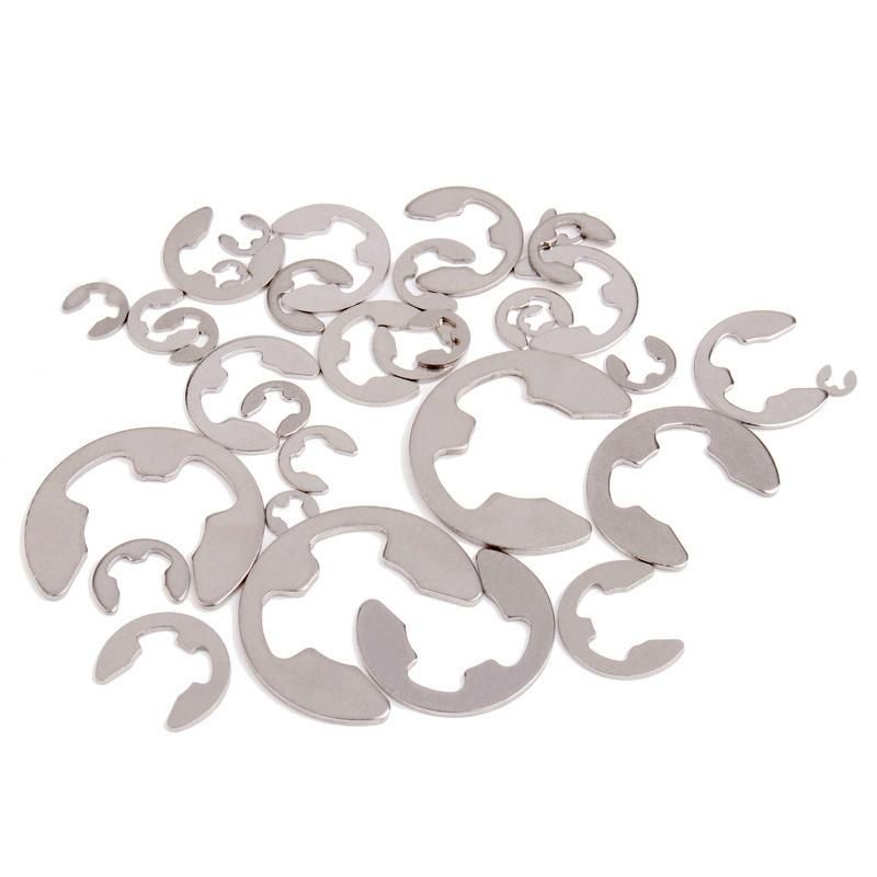 Made in China Black Steel E C Type Clip Circlip Retaining Ring Split Washer Snap Collar for Shaft Fastener GB896 DIN6799