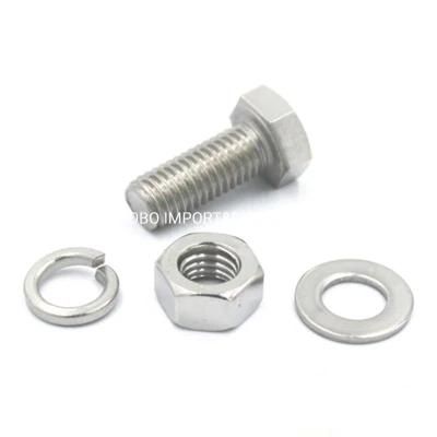 Full Thread China Bunk Bolt and Nut Flat Spring Washer Combination
