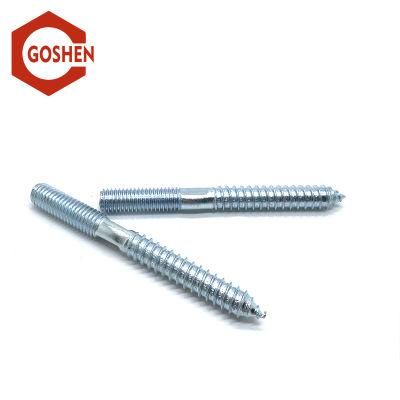 M8*80mm Galvanized Carbon Steel Zinc Plated Hanger Bolt Dowel Screw