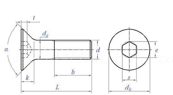 China Manufacturer Titanium Countersunk Head Machine Screw