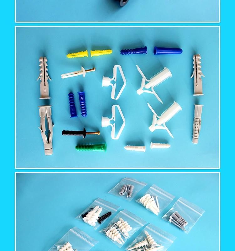 Nylon Zinc Alloy Self Tapping Drywall Anchor Self -Drilling Nylon Drywall Anchors Super Plastic Anchors Plastic Fish Anchors Drywall Anchor with Screws
