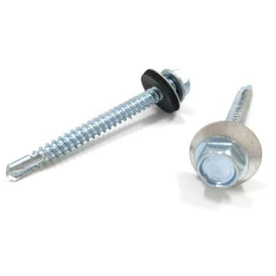 China Factory Price Painted Hex Washer Head Self Drilling Roofing Screw with EPDM Washer