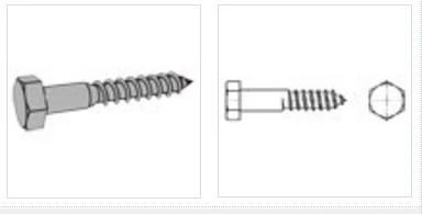 Cheap Zinc Hex Head DIN571 Wood Screw