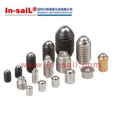 Slotted Ball-Nose Spring Plungers with Steel Body and 440c Stainless Steel Nose 3408A65