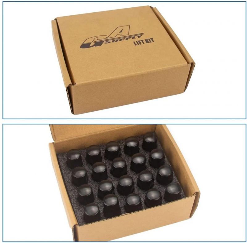 Black Bulge Acorn 3/4" 19mm Hex 1.9" Tall M12X1.5 Lug Nuts