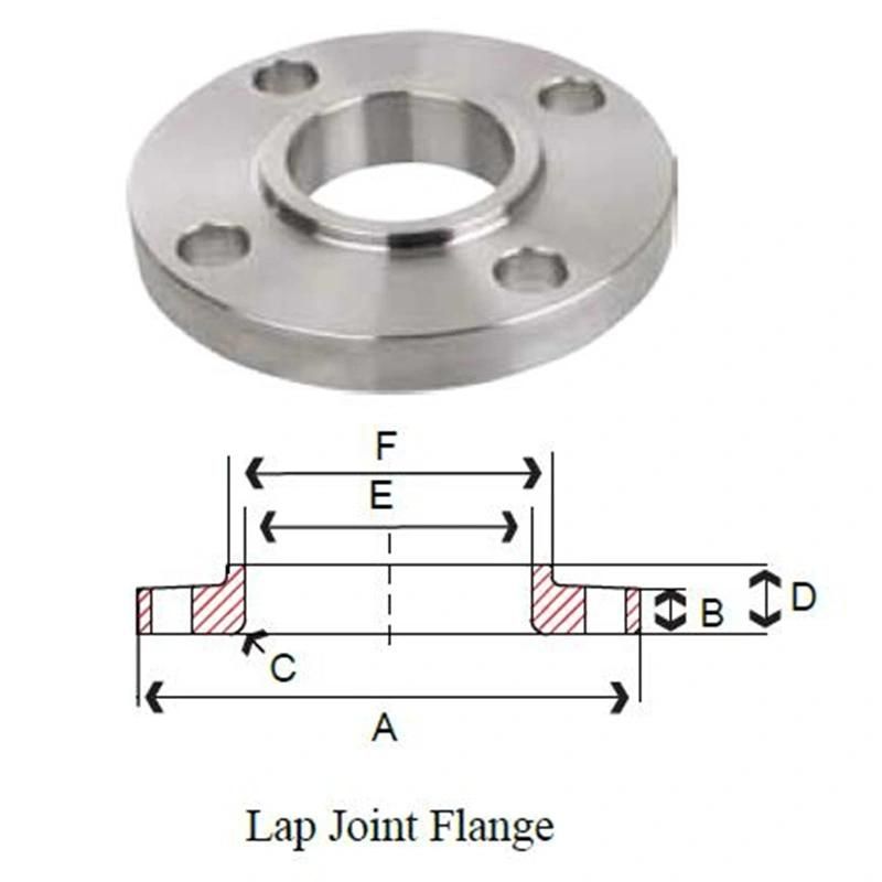 Stainless Steel Raised Face Lap Joint Flange Used for Customized Flange Plates of Various Specifications for Mechanical Parts