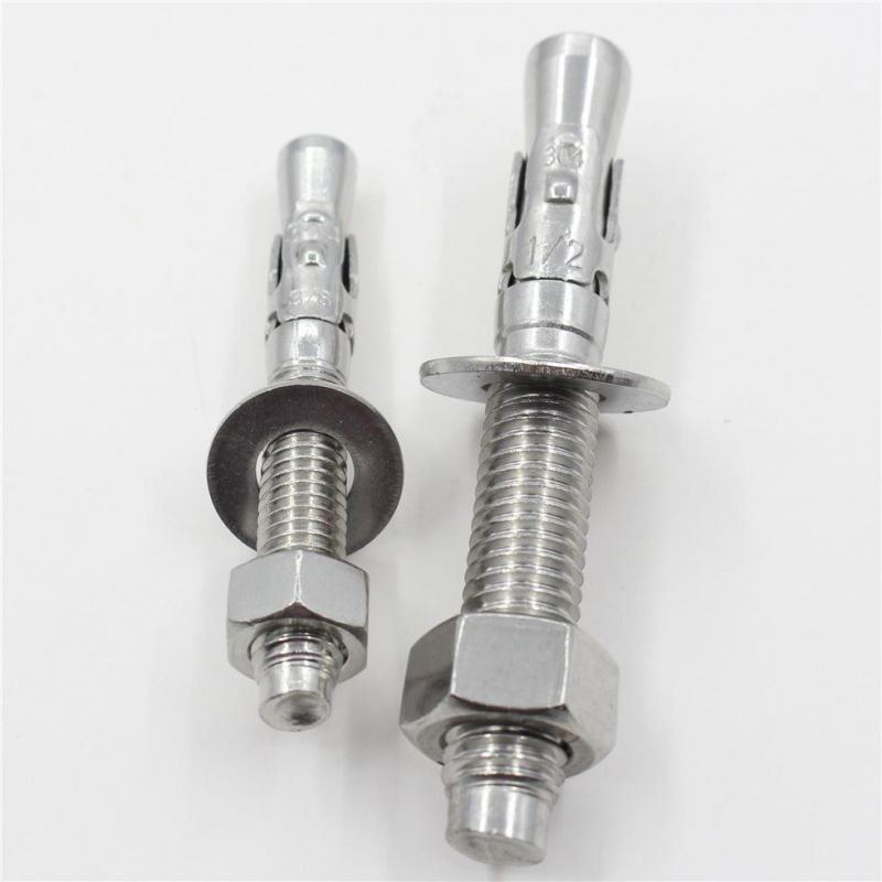 Diameter M6/8/10/12/16/20 High Quality Anchor Bolts Special Hilti Chemical Wedge Stainless Steel Anchor Bolt and Nut Hardware