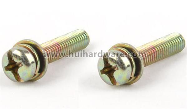 Galvanized Cross Recessed Pan Head Machine Sems Screws