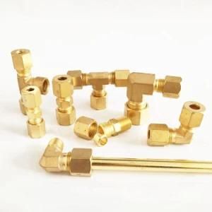 Copper Brass Coupling Tube Hose Compression Sanitary Plumbing Water/Gas Pipe Copper Fitting