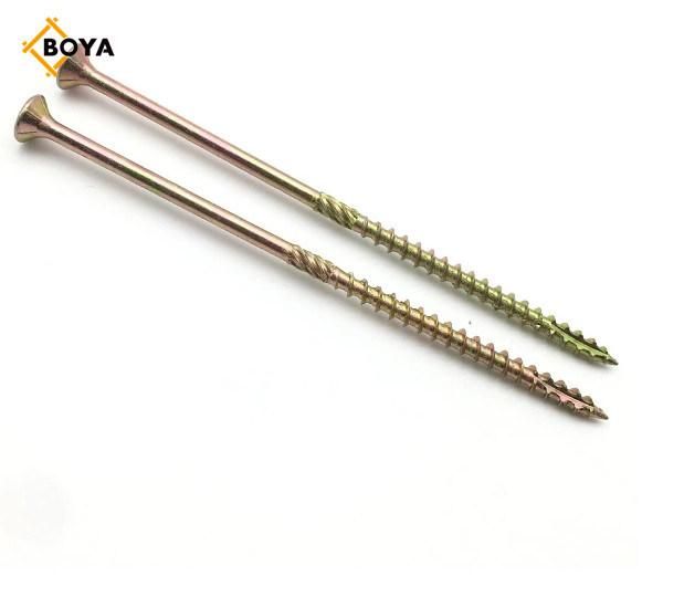 Yellow / White Zinc Countersunk Head DIN7505 Harden MDF Furniture Chipboard Screw for Wood for Construction