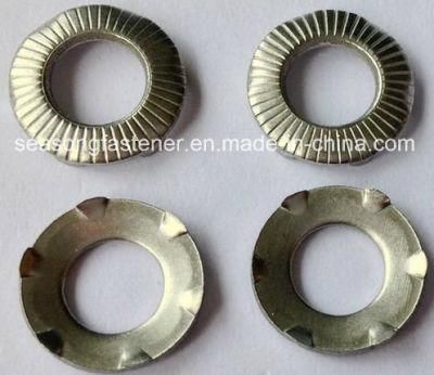 Stainless Steel Conical Washer with Six Teeth / Barbs