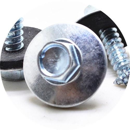 Blue Galvanized EPDM Washer with Flange Head Self Tapping Screw