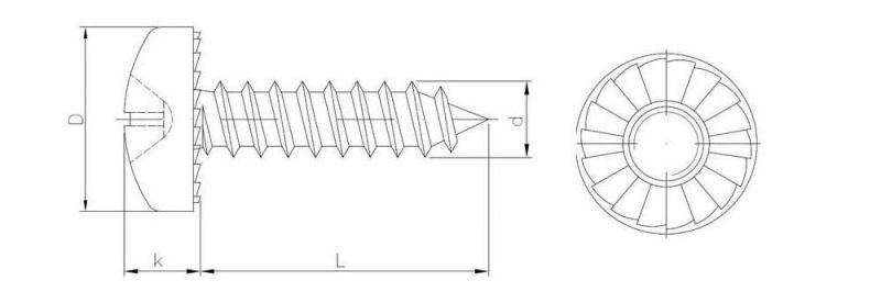 Cylinder Head with 18 Teeth for Serration Particleboard Screws