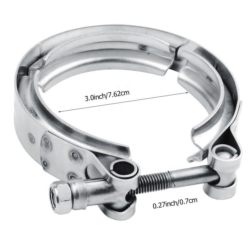 Stainless Steel 3 Inch Male Female Flange Band Clamp for Automotive Turbo Pipe Connect