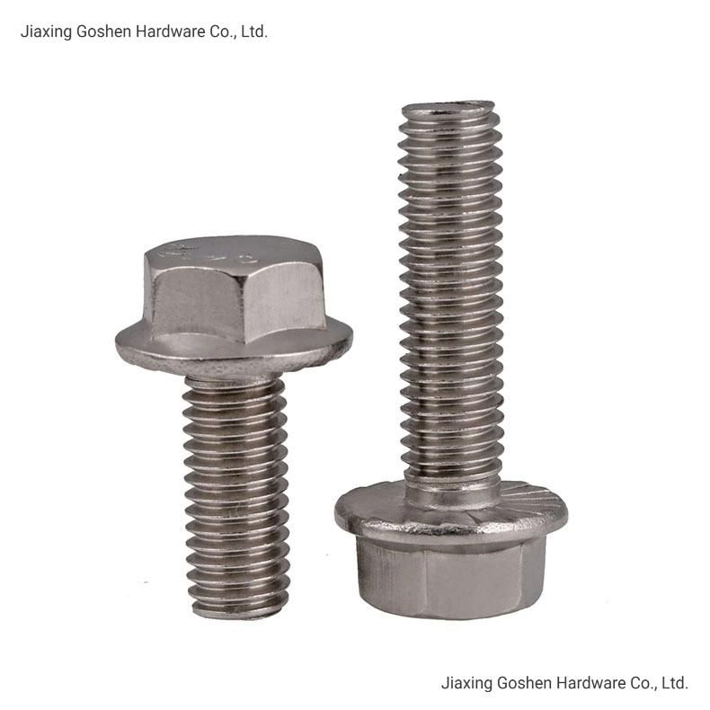Stainless Steel Full Thread Hex Head Flange Machine Screw