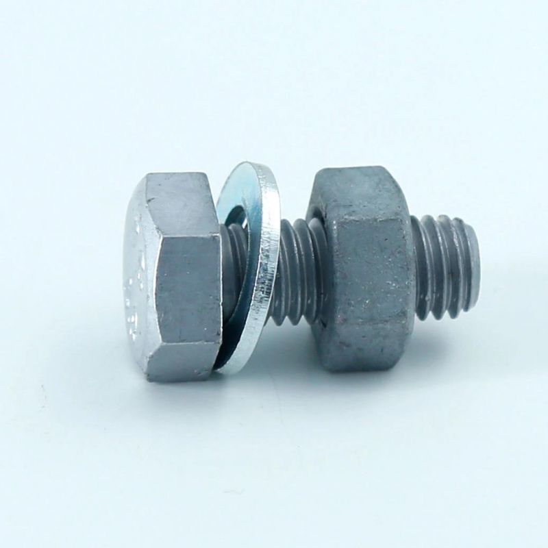 Caborn Steel Stainless Steel DIN933 Bolt and Nut with Washer HDG