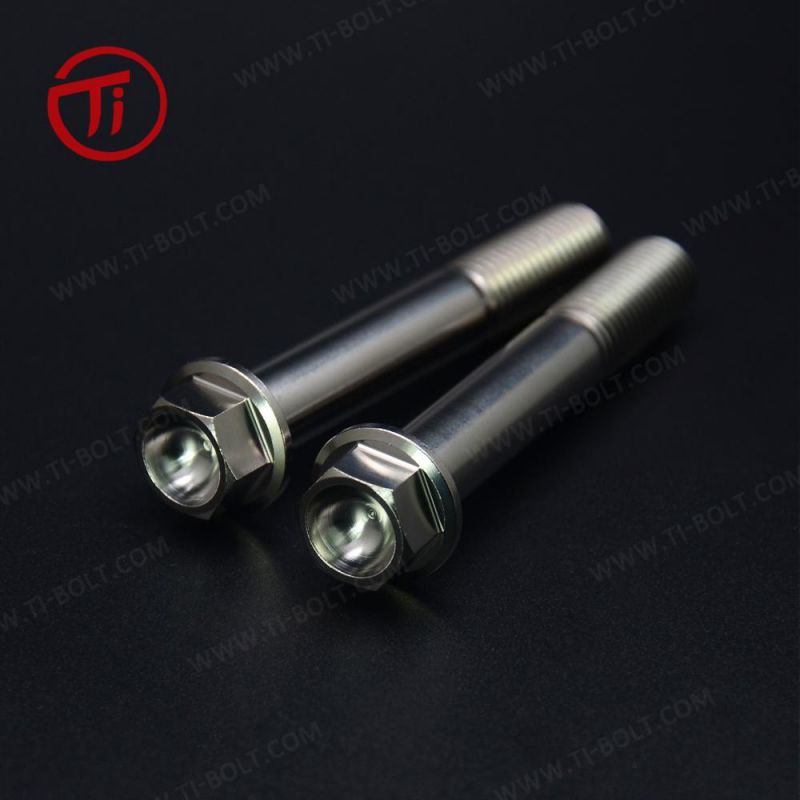 Titanium Hex Flange Head Bolts M8× 1.25p Forged Bolts