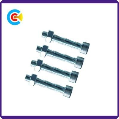 DIN/ANSI/BS/JIS Carbon-Steel/Stainless-Steel Hexagonal Cylindrical-Head Double Beam Rod Nut Industrial/Fasteners Screw