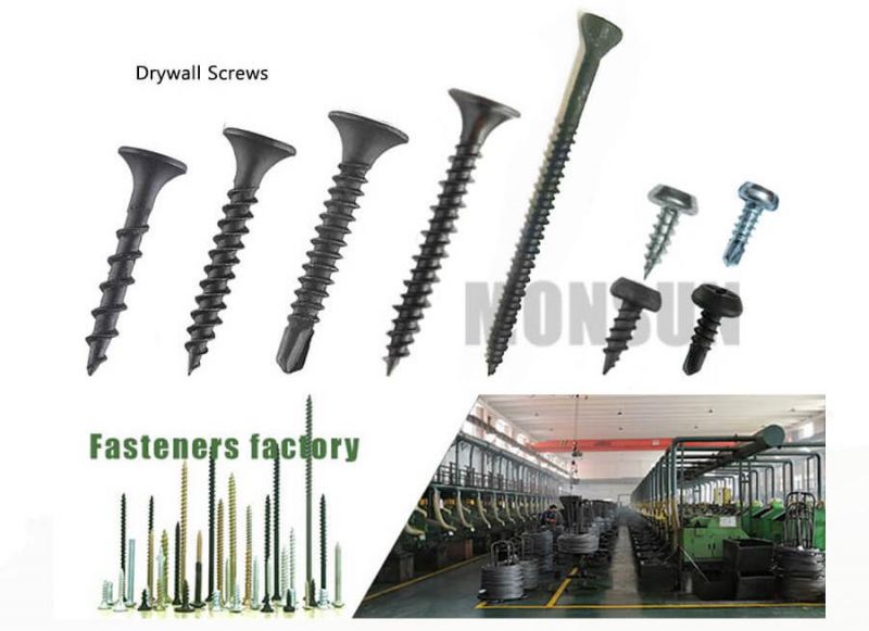 Carbon Steel #10 Black Phosphate Phillips Drive Bugle Head Drywall Screw/Laminate Screws for Plasterboard on Timber Supports