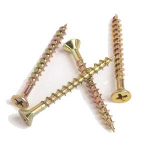 Good Quality for Golden Color Zinc Phil Driver Countersunk Head DIN7505 Furniture Chipboard Screw