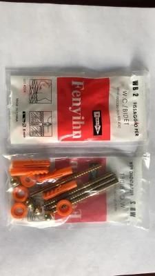 Heater Screw Set Galvanized Screw 4PCS Sanitary Ware Accessory Set Bathroom Toilet and Wash Basin Set Wht120