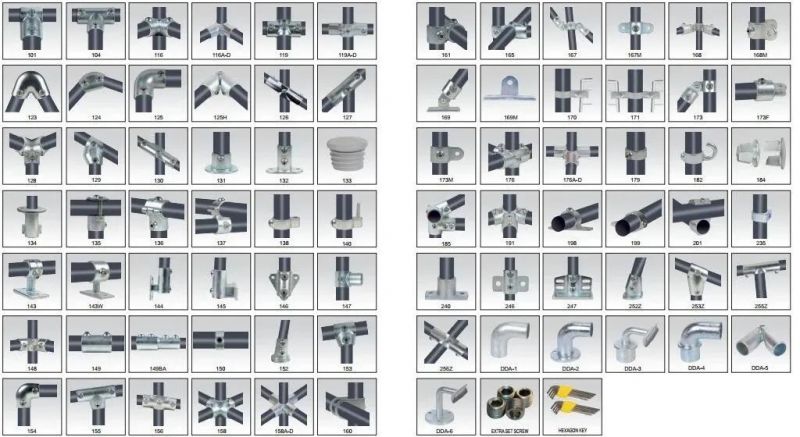 Malleable Iron Key Clamps Handrail Fittings