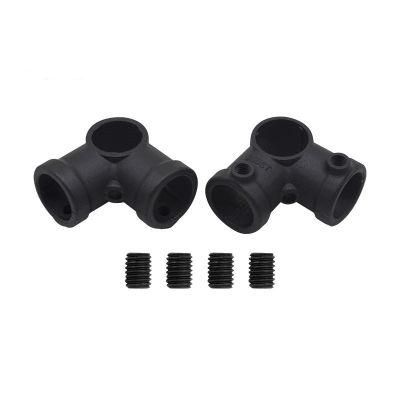 Customized Aluminium Key Clamp Pipe Fittings Through Pipe Nipples 3 Way 90 Degree with Screws