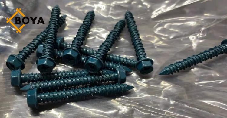 Blue Carbon Steel Concrete Screws