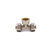 Brass Reducing Tee Hose Connector 8 mm Pneumatic Tee Reducer Pipe Branch Fitting 5/16 Brass Hose Fitting