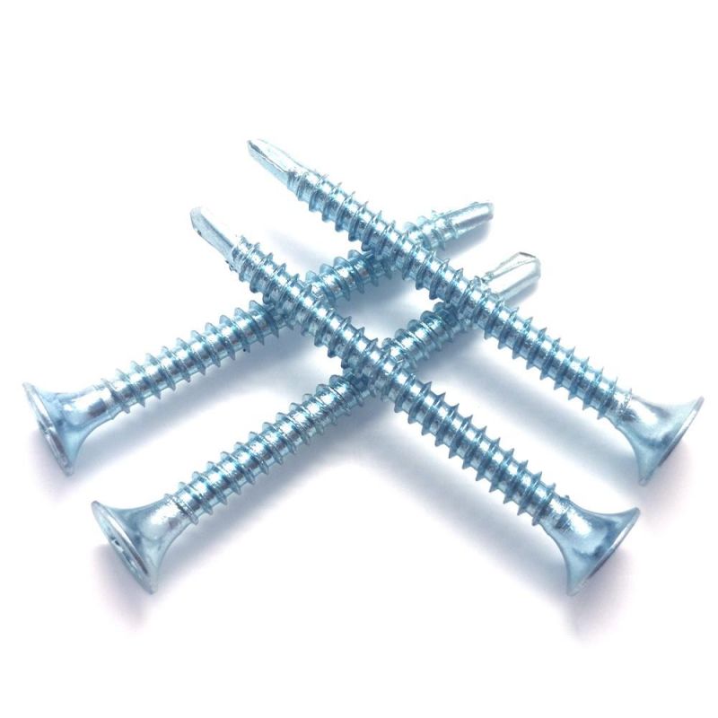 Hot Sale Countersunk Csk Head 6 Rib Galvanized Tek Drilling Point Screw