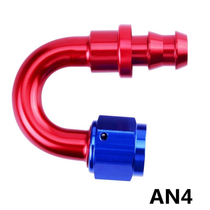 High Quality 180 Degree Push Lock an Hose Ends Adapter for Oil Cooler Hose