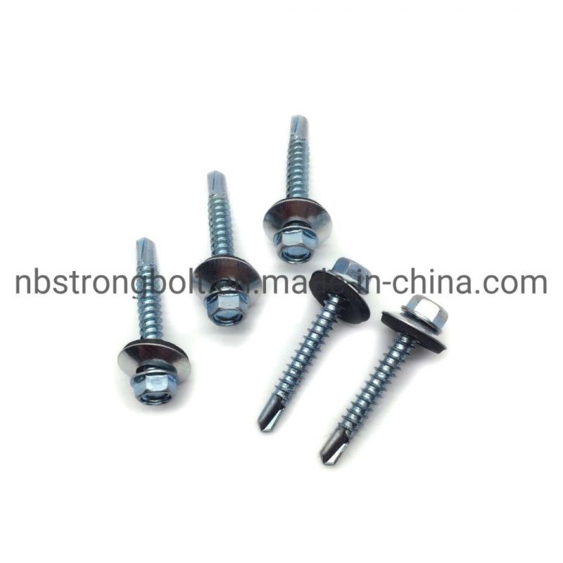 Hex. Washer Head Self Drilling Screw with Bonded Washer