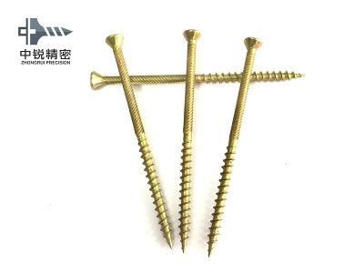 High Quality Phillips Flat Head Yellow Zinc Plated Self Tapping Chipboard Screw