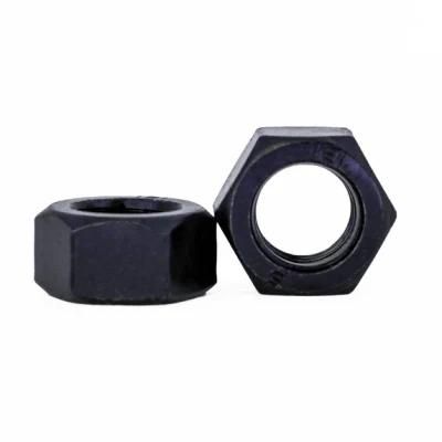 Factory Manufacture DIN934 Black Finished Carbon Steel Stainless Heavy Hex Head Cap Flange Thin Coupling Hex Nut