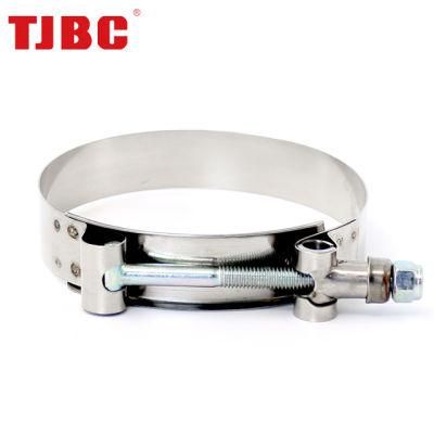 19mm Bandwidth Zinc Palted Steel T Bolt and Nut Adjustable Heavy Duty Hose Clamp for Automotive, 95-103mm