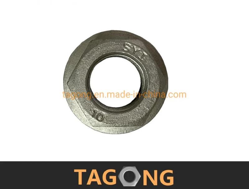 Dacromet Plated Class 8 M22 Flange Nuts Wheel Nuts DIN74361b